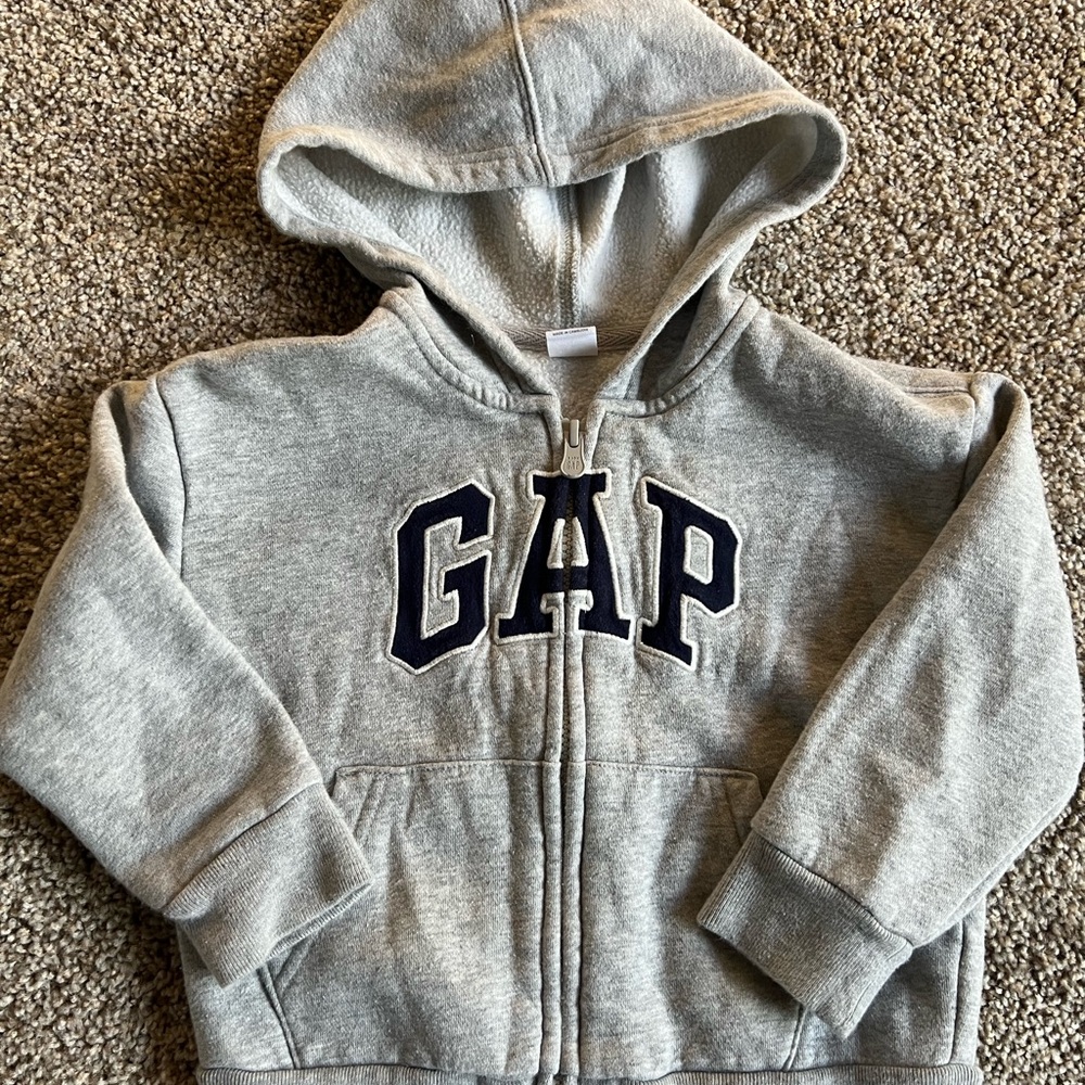 GAP Kids Light Gray Zip-Up Hoodie